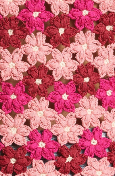Alice And Olivia Reva Flower Crochet Tank Top In Multi