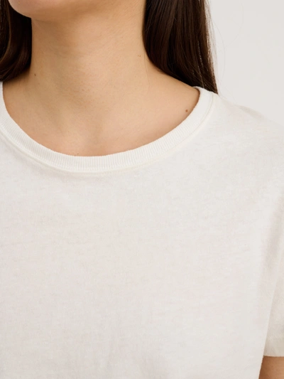Shop Alex Mill Scout Crewneck Tee In Vintage Wash In Off White