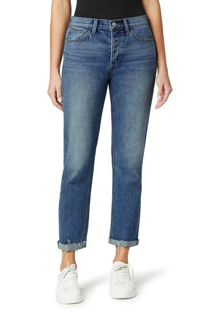 Shop Joe's The Scout High Waist Roll Cuff Straight Leg Jeans In Denali