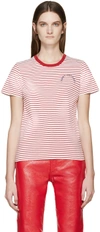 MARC JACOBS Red & White Striped T-Shirt