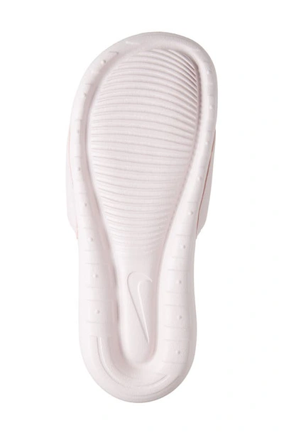 Shop Nike Victori Slide Sandal In Barely Rose/ Metallic Silver