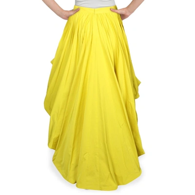 Shop Flor Et.al Lucy Womens Pleated Hi-low Maxi Skirt In Yellow