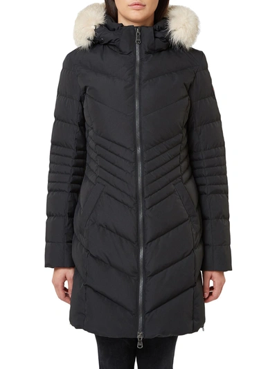 Shop Pajar Queens Womens Insulated Quilted Puffer Coat In Black