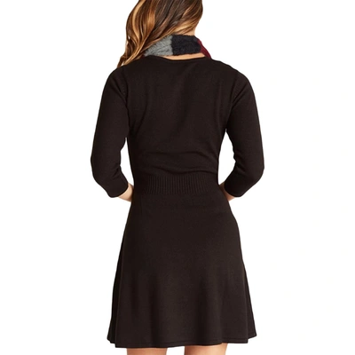 Shop Bcx Juniors Womens Sweater Stretch Fit & Flare Dress In Black