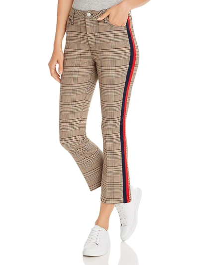 Shop Aqua Womens Striped Bootcut Cropped Pants In Brown