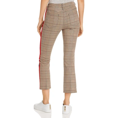 Shop Aqua Womens Striped Bootcut Cropped Pants In Brown