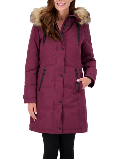 Shop Vince Camuto Womens Down Warm Parka Coat In Purple