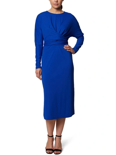 Shop Laundry By Shelli Segal Womens Tie Waist Long Cocktail And Party Dress In Blue