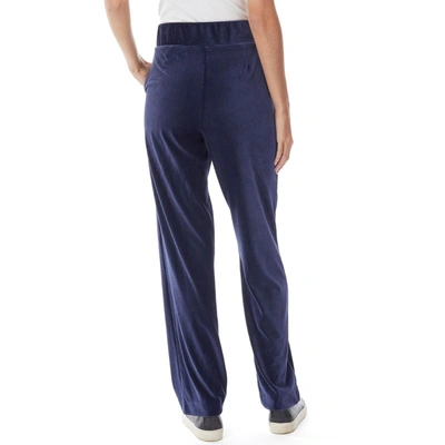 Shop Jones New York Womens Velour Ribbed Wide Leg Pants In Blue