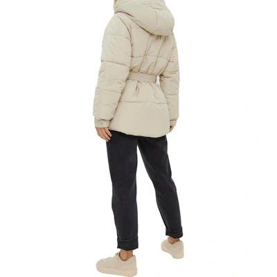 Shop Vero Moda Milla Womens Winter Cold Weather Puffer Jacket In Beige