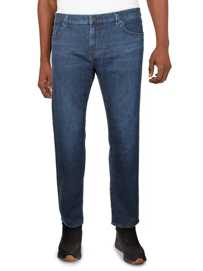 Shop J Brand Kane Mens Denim Medium Wash Straight Leg Jeans In Blue