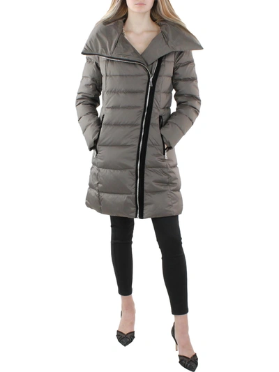 Shop Tahari Womens Winter Long Down Coat In Grey