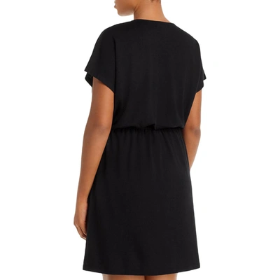 Shop Aqua Curve Plus Womens Knit Utility Casual Dress In Black