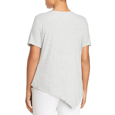 Shop Status By Chenault Womens Heathered Ribbed T-shirt In Grey