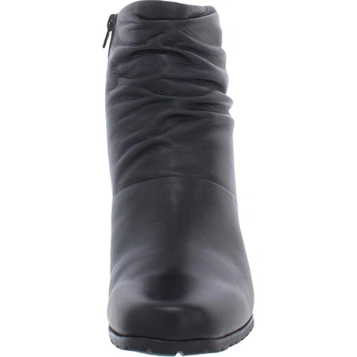 Shop David Tate Kona Womens Leather Block Heel Booties In Black