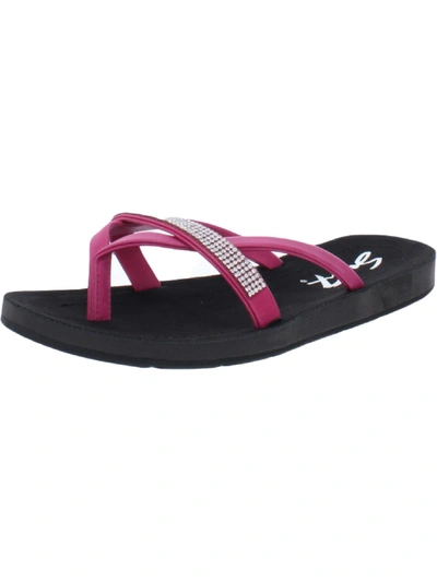 Shop Seven7 Bondi Coal Womens Slip On Thong Sandals In Pink