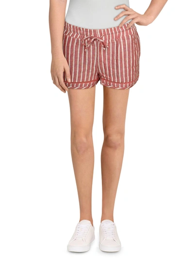 Shop Soleil Womens Linen Y Casual Shorts In Pink