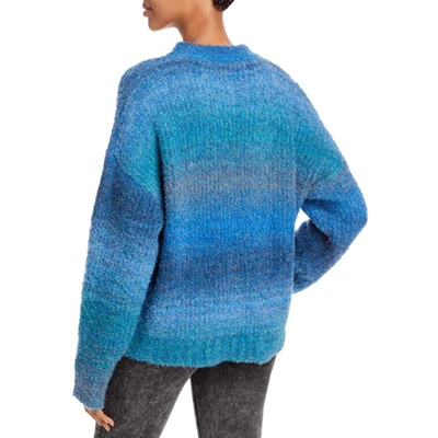 Shop Lucy Paris Winnie Womens Ombre Space Dye Pullover Sweater In Blue