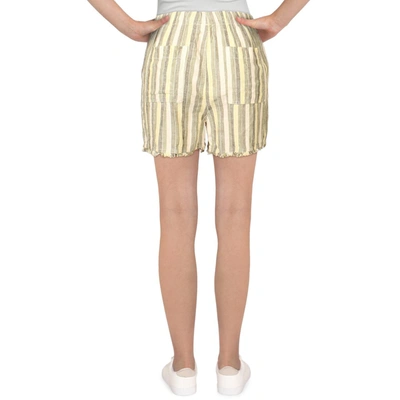 Shop Thread & Supply Womens Linen Striped Casual Shorts In Gold