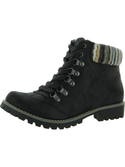Shop Cliffs By White Mountain Portsmouth Womens Ankle Outdoors Combat & Lace-up Boots In Black