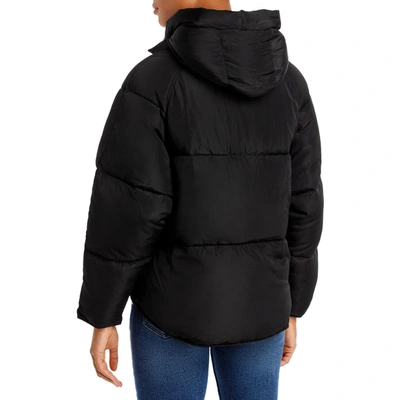 Shop Toast Society Womens Hooded Cold Weather Puffer Jacket In Black