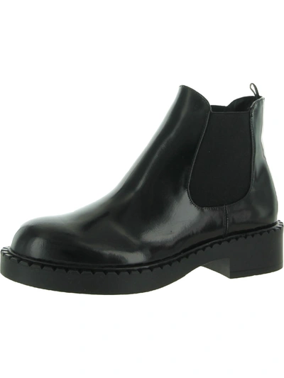 Shop Steve Madden Poppy Womens Patent Leather Laceless Chelsea Boots In Black