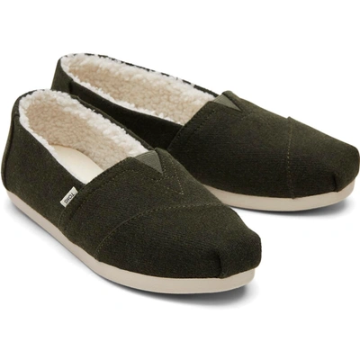 Shop Toms Alpargata Womens Flat Slip On Fashion Loafers In Green