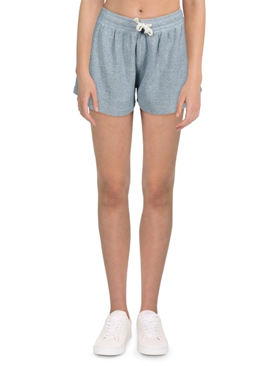 Shop Ocean Drive Womens Heathered Terry Cloth Casual Shorts In Blue