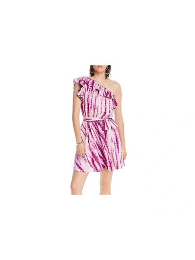 Shop Lini Womens Ruffled Tie-dye Mini Dress In Multi
