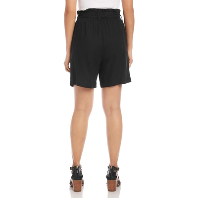 Shop Karen Kane Womens Paperbag Waist Belted Casual Shorts In Black