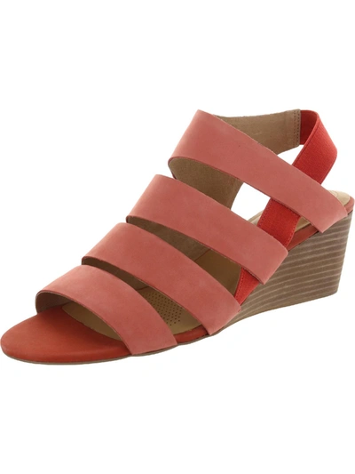 Shop Corso Como Ontariss Womens Nubuck Slip On Wedge Sandals In Pink