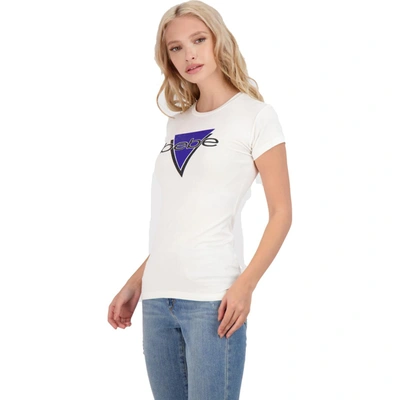 Shop Bebe Womens Glitter Comfy Graphic T-shirt In White