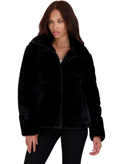Shop Avec Les Filles Womens Faux Fur Short Faux Fur Coat In Black