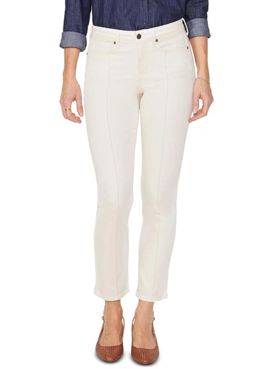 Shop Nydj Sheri Womens Denim High Rise Ankle Jeans In White