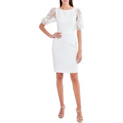 Shop Bcbgmaxazria Kamille Womens Sheer Organza Mini Dress In White