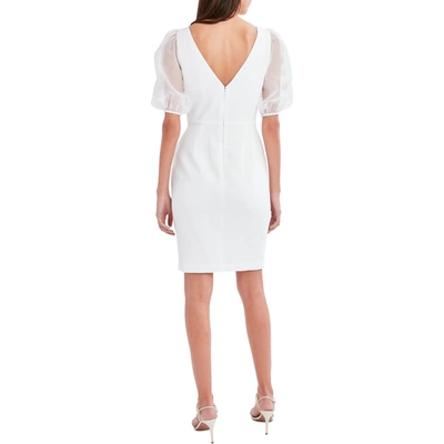 Shop Bcbgmaxazria Kamille Womens Sheer Organza Mini Dress In White