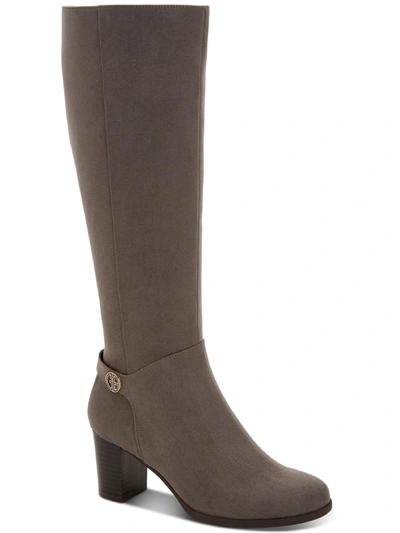 Shop Giani Bernini Adonnys Womens Faux Suede Tall Knee-high Boots In Grey