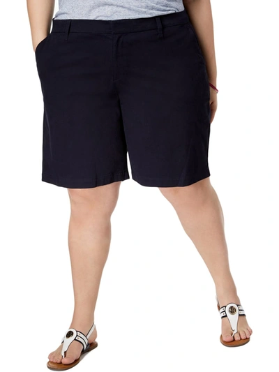 Tommy Hilfiger Plus Size Hollywood Bermuda Shorts In Blue