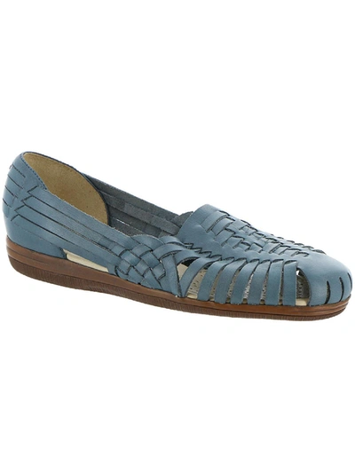 Shop Softspots Trinidad Womens Leather Slip On Huarache In Blue