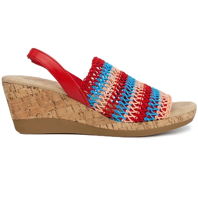Shop Karen Scott Meramm Womens Open Toe Ankle Strap Wedge Sandals In Multi