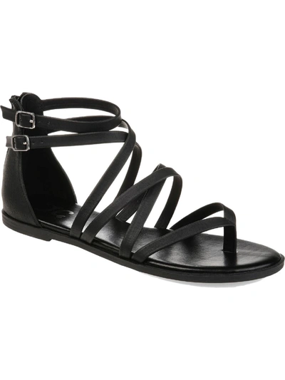 Shop Journee Collection Zailie Womens Faux Leather Thong Gladiator Sandals In Black