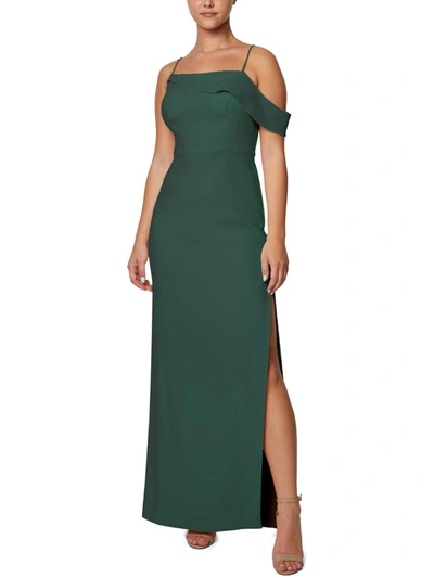 Shop Laundry By Shelli Segal Womens Crepe Maxi Evening Dress In Green