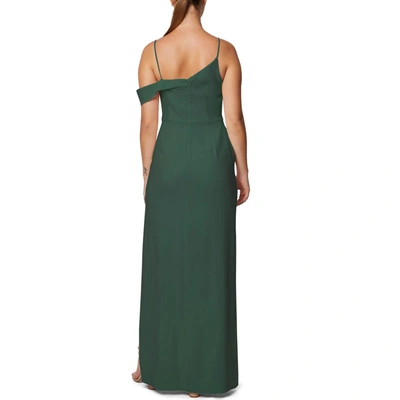 Shop Laundry By Shelli Segal Womens Crepe Maxi Evening Dress In Green