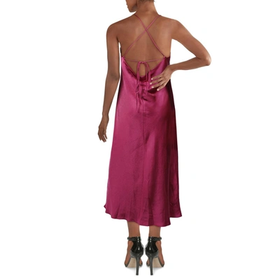 Shop Line & Dot Makena Womens Criss-cross Back Scoop Neck Midi Dress In Pink