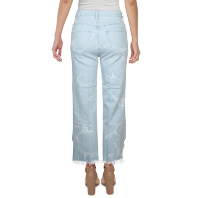 Shop J Brand Joan Crop Womens Denim Light Wash Wide Leg Jeans In Blue