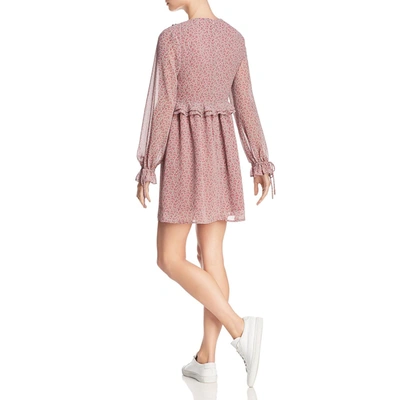 Shop Lost + Wander Lovestoned Womens Floral Print Ruffled Mini Dress In Pink