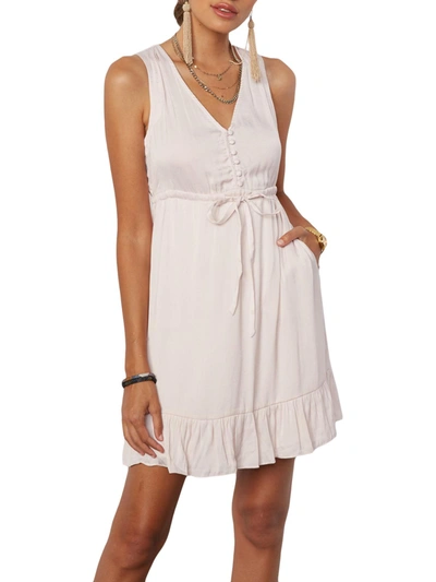 Shop Tart Peggy Womens Sleeveless Flounce Mini Dress In Pink