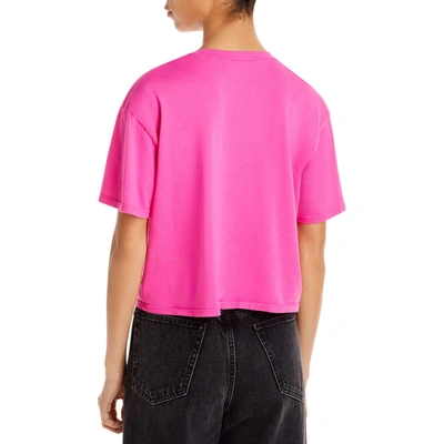 Shop Bloomie's Palm Womens Graphic Boxy T-shirt In Pink