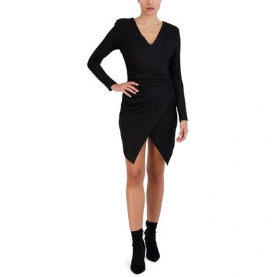 Bcbgmaxazria Womens Party Short Mini Dress In Black