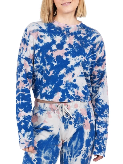 Shop Pam & Gela Womens Tie-dye Slouchy T-shirt In Blue